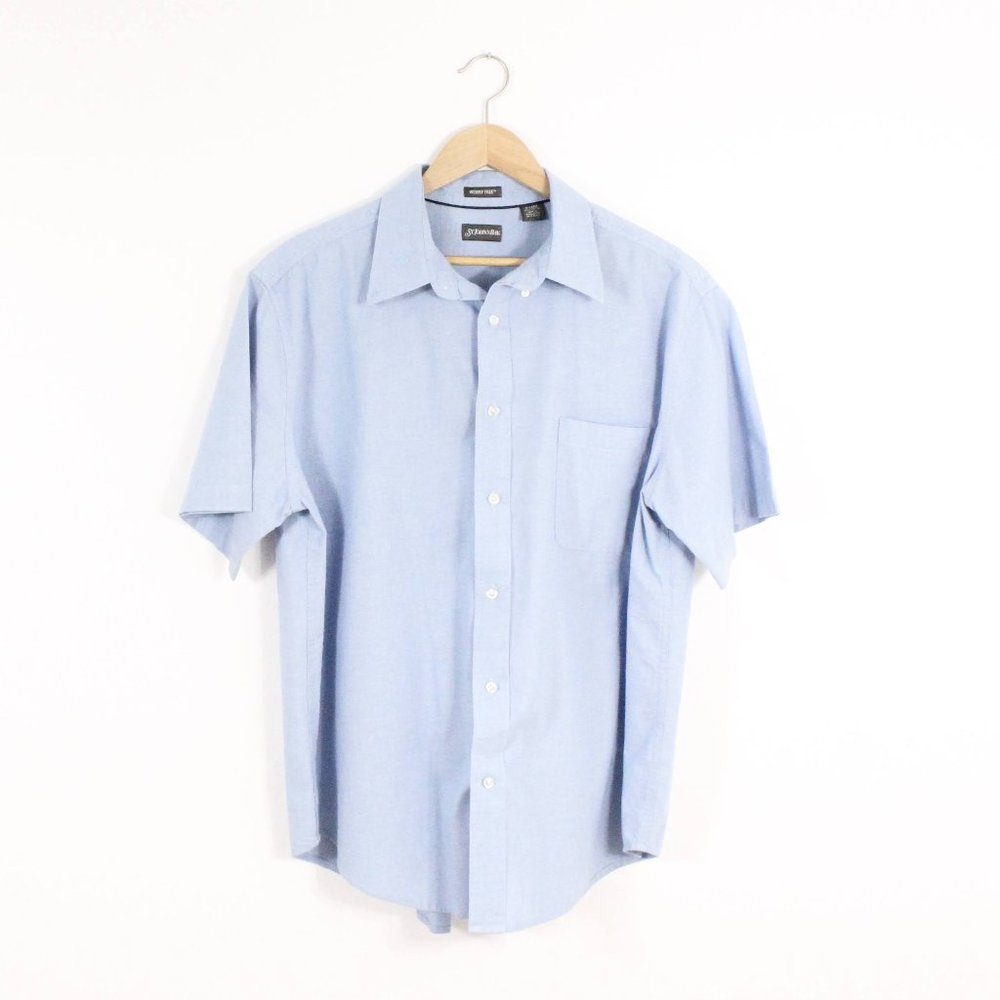 St John's Bay Short Sleeve Button Down Collared Shirt - Tropical Style